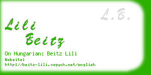 lili beitz business card